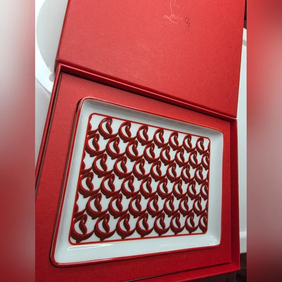 Christian Louboutin Red Monogram Small Accessory Tray! - Picture 4 of 7